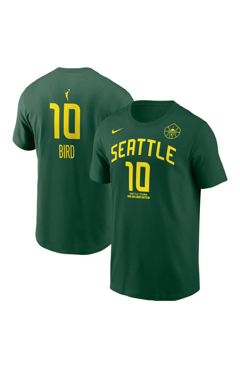 Nike Men's Nike Sue Bird Green Seattle Storm Explorer Edition Name & Number T-Shirt, Alternate, color, 