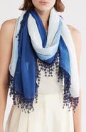 La Fiorentina Pom Pom Lace Ombré Scarf