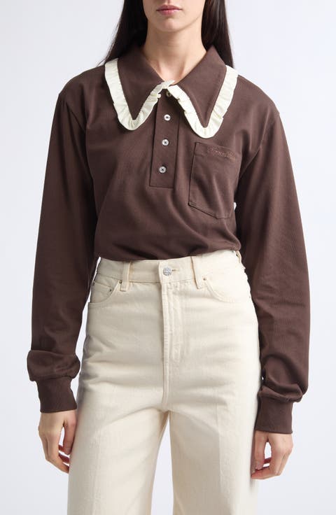Frank Ruffle Collar Top