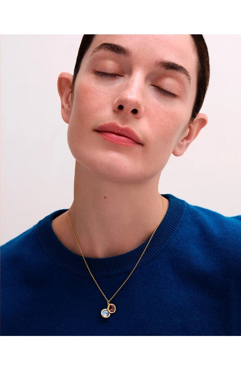 Astley Clarke Gold Biography Mini Gold Locket Necklace, Alternate, color, Gold