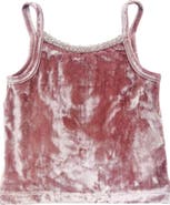 Petite Maison Kids Vivian Dusty Pink Velour Tank Top