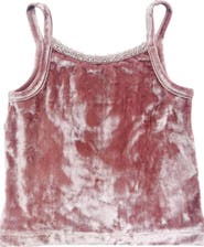 Petite Maison Kids Vivian Dusty Pink Velour Tank Top