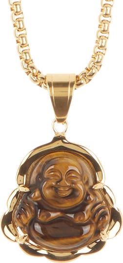 Men's Leo Buddha Pendant Necklace