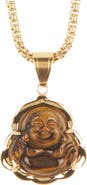 EYE CANDY LOS ANGELES Men's Leo Buddha Pendant Necklace