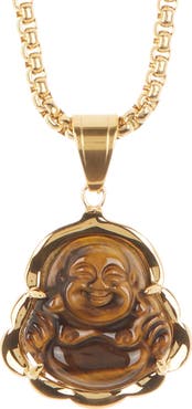 EYE CANDY LOS ANGELES Men's Leo Buddha Pendant Necklace