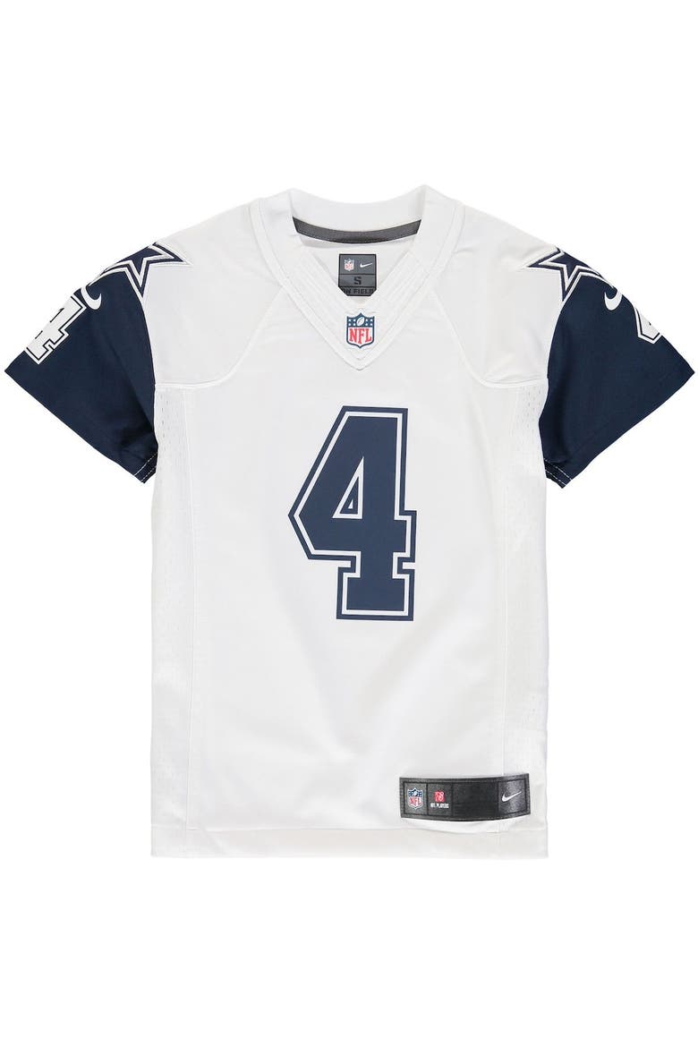 Youth Nike Dak Prescott White Dallas Cowboys Color Rush Game Jersey, Alternate, color, WHITE