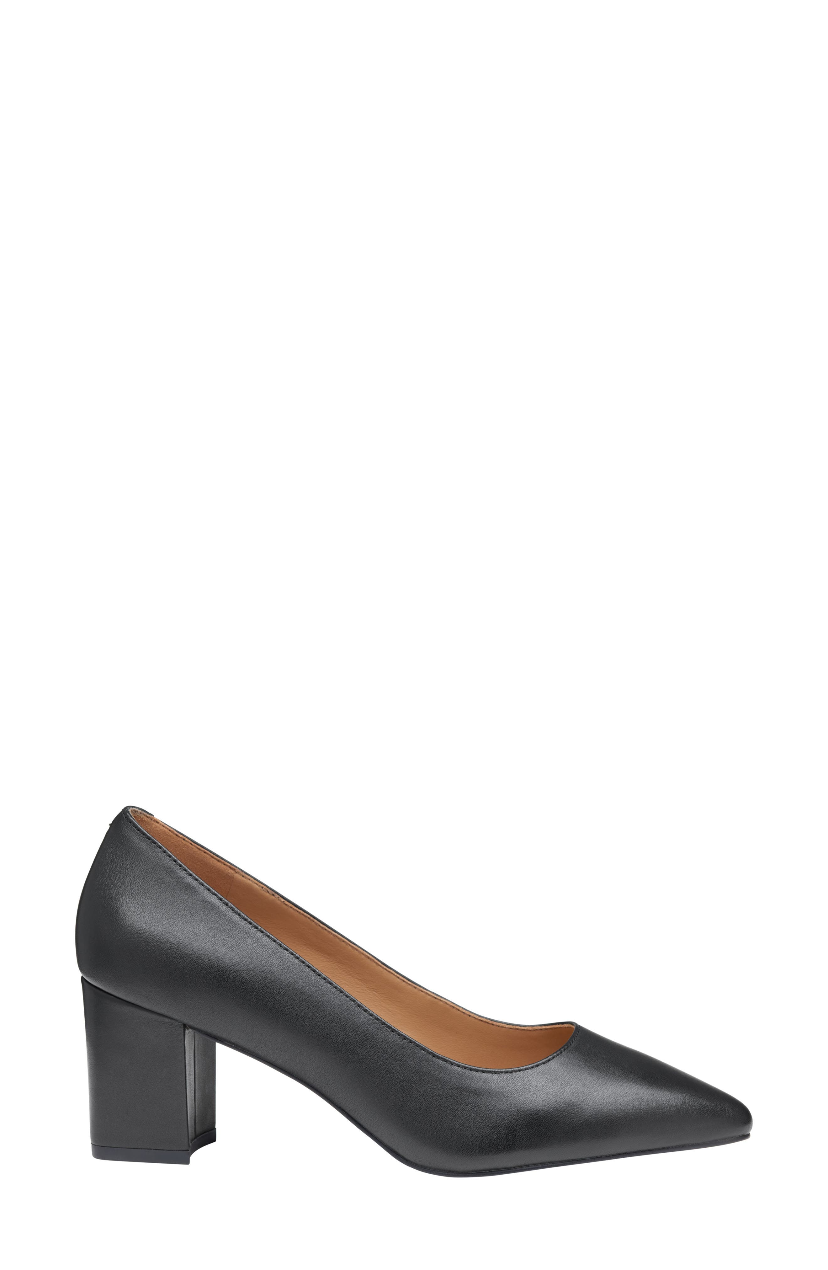 Johnston & Murphy Vicki Block Heel Pump, Alternate, color, Black Glove