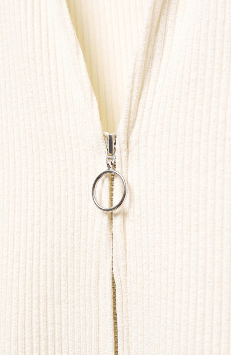 MANGO Zip Rib Cardigan, Alternate, color,