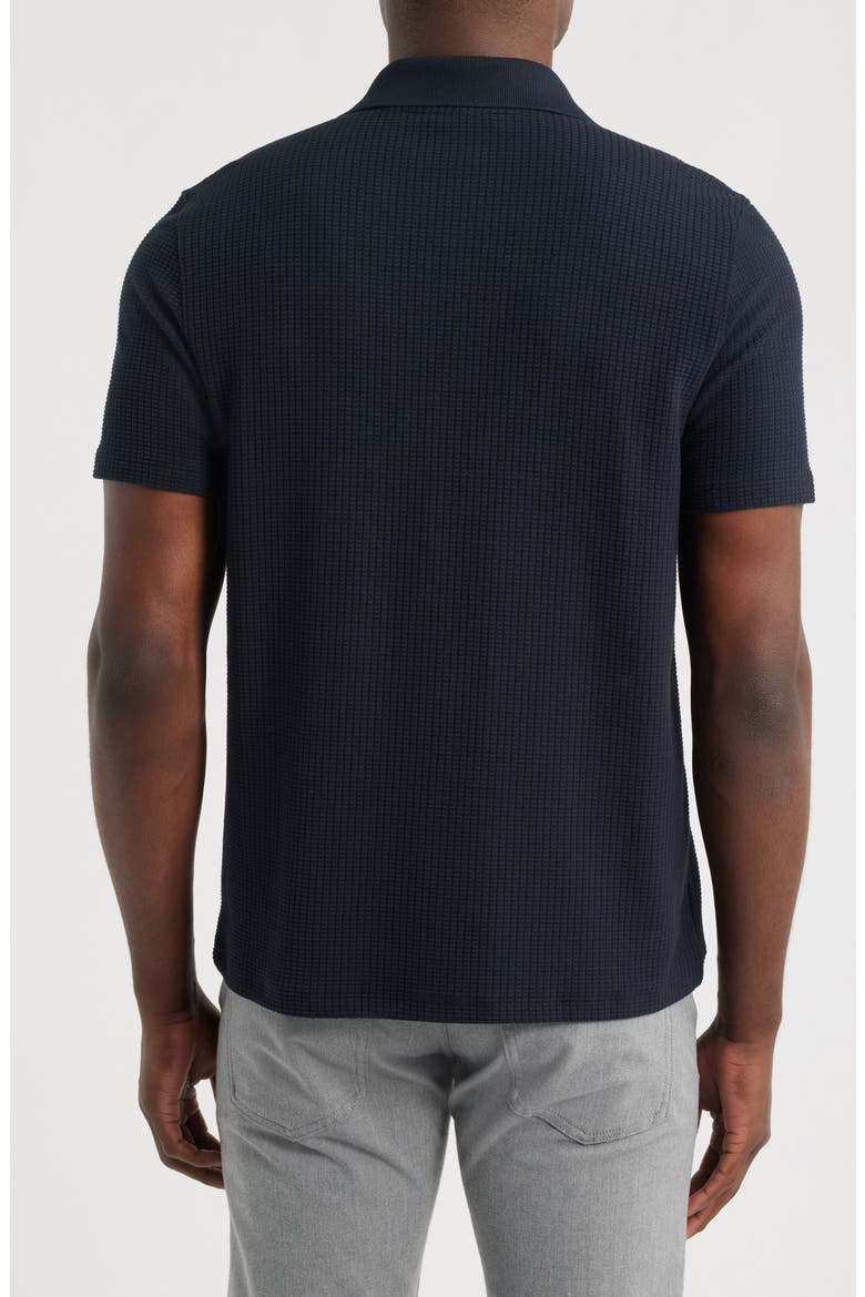 Grid Waffle Knit Button-Up Shirt, Alternate, color, COASTAL