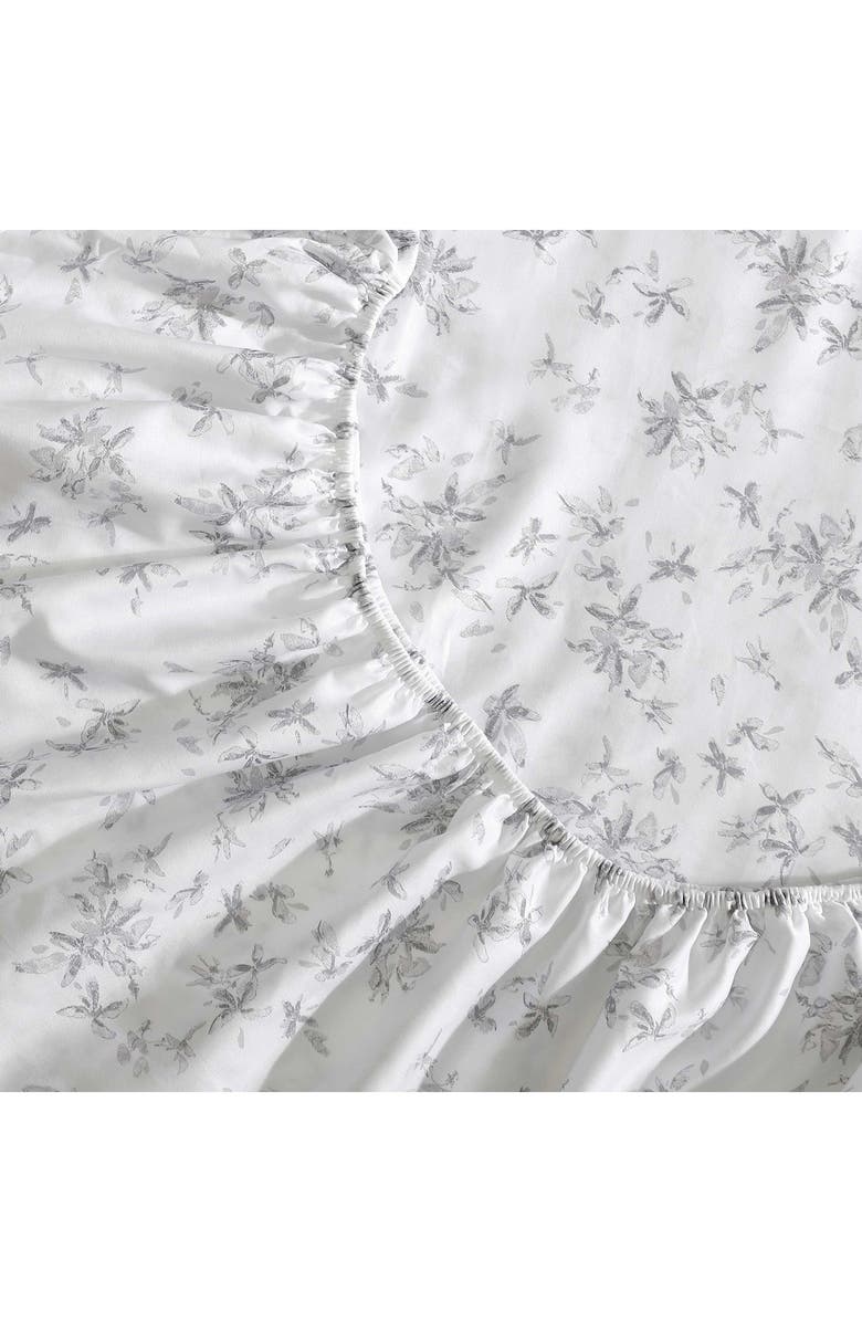 Calvin Klein Abstract Ditsy Floral 300 Thread Count Sateen Sheet Set, Alternate, color, Grey