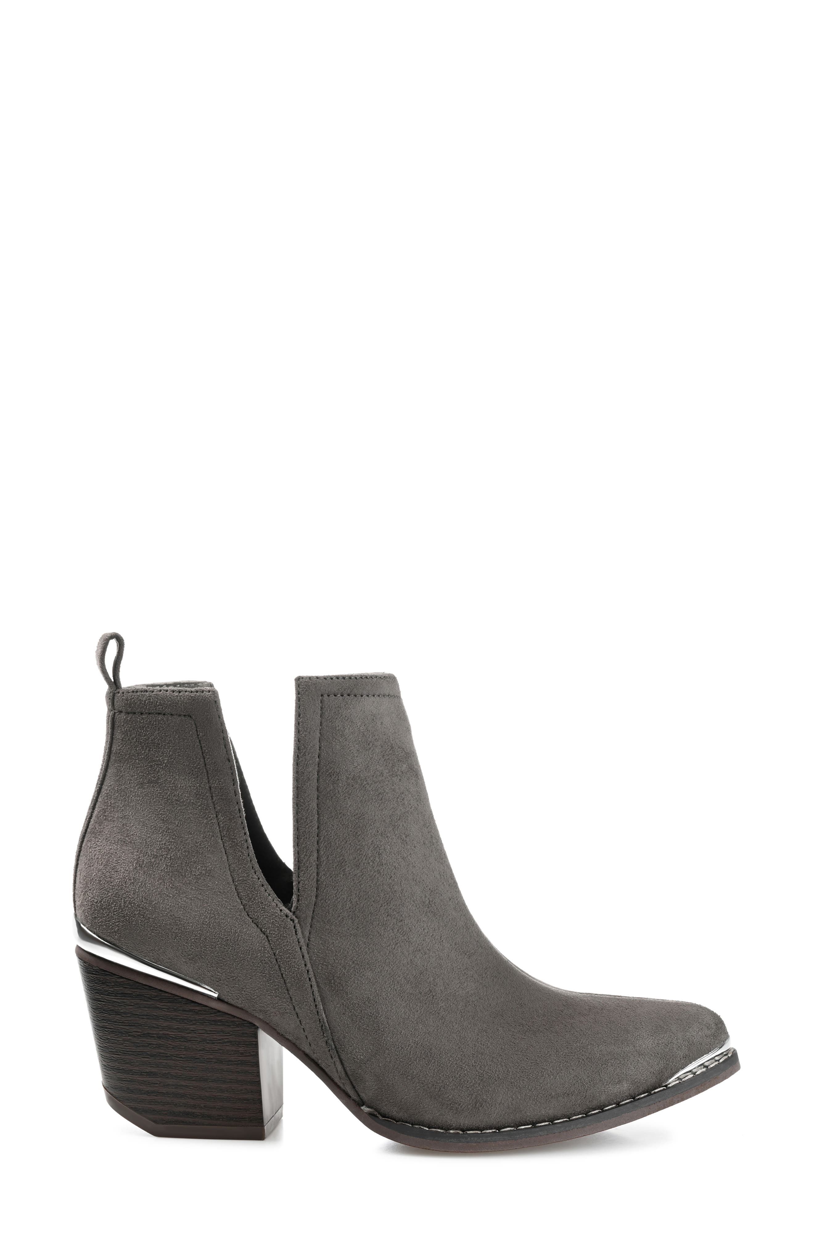 Issla Metal Trim Bootie, Alternate, color, GREY