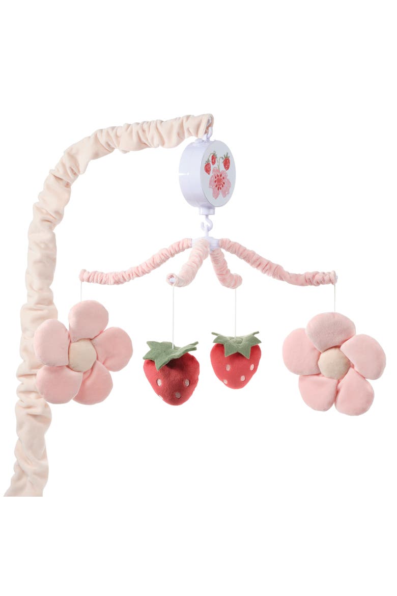Flower Power Strawberry Musical Baby Crib Mobile Soother Toy, Main, color, Pink