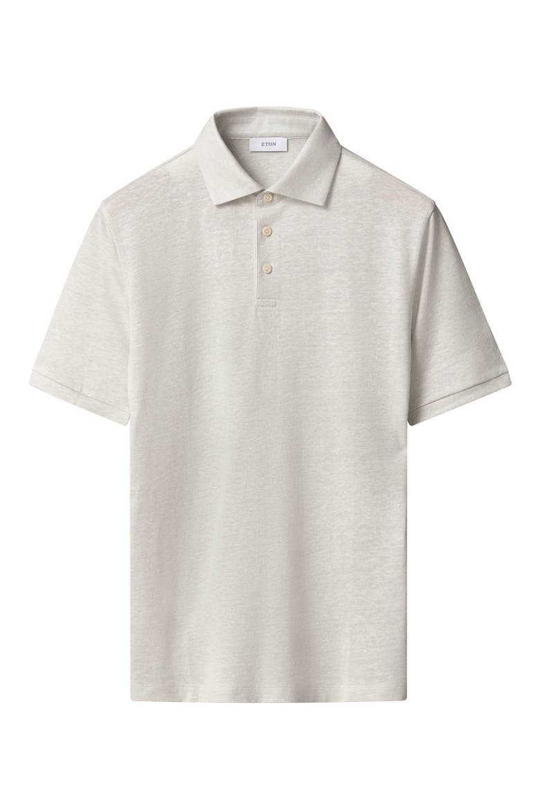 Linen & Cotton Fine Knit Polo, Alternate, color, LIGHT GREY