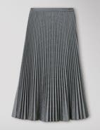 Whistles Check Pleated Midi Skirt