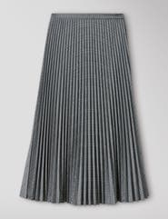 Whistles Check Pleated Midi Skirt