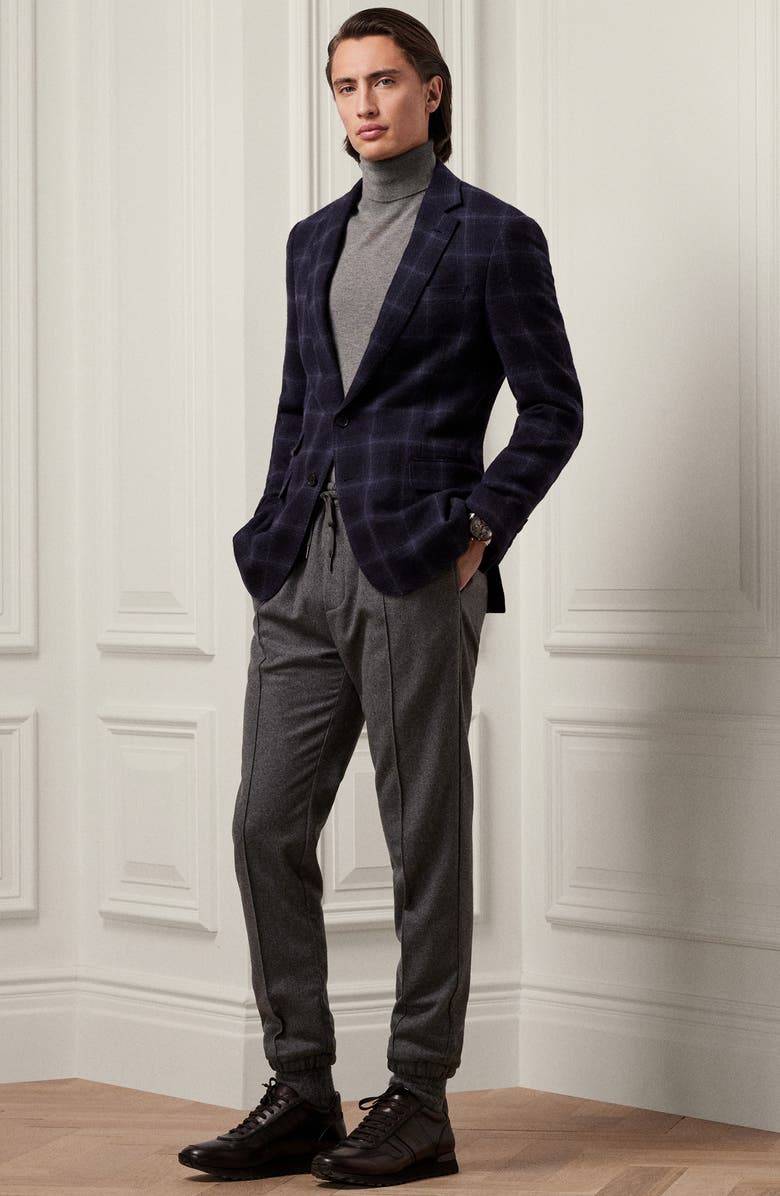 Ralph Lauren Purple Label Shadow Plaid Camel Hair Sport Coat, Alternate, color, 