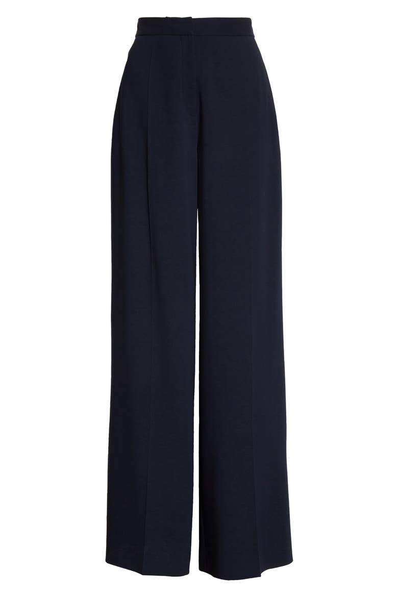 Stretch Silk Wide Leg Pants, Alternate, color, MIDNIGHT