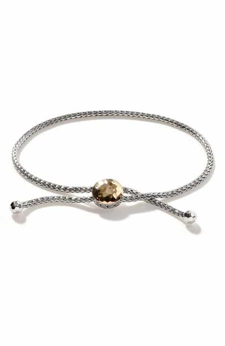 John Hardy Palu Sterling Silver & 18K Gold Adjustable Slide Bracelet