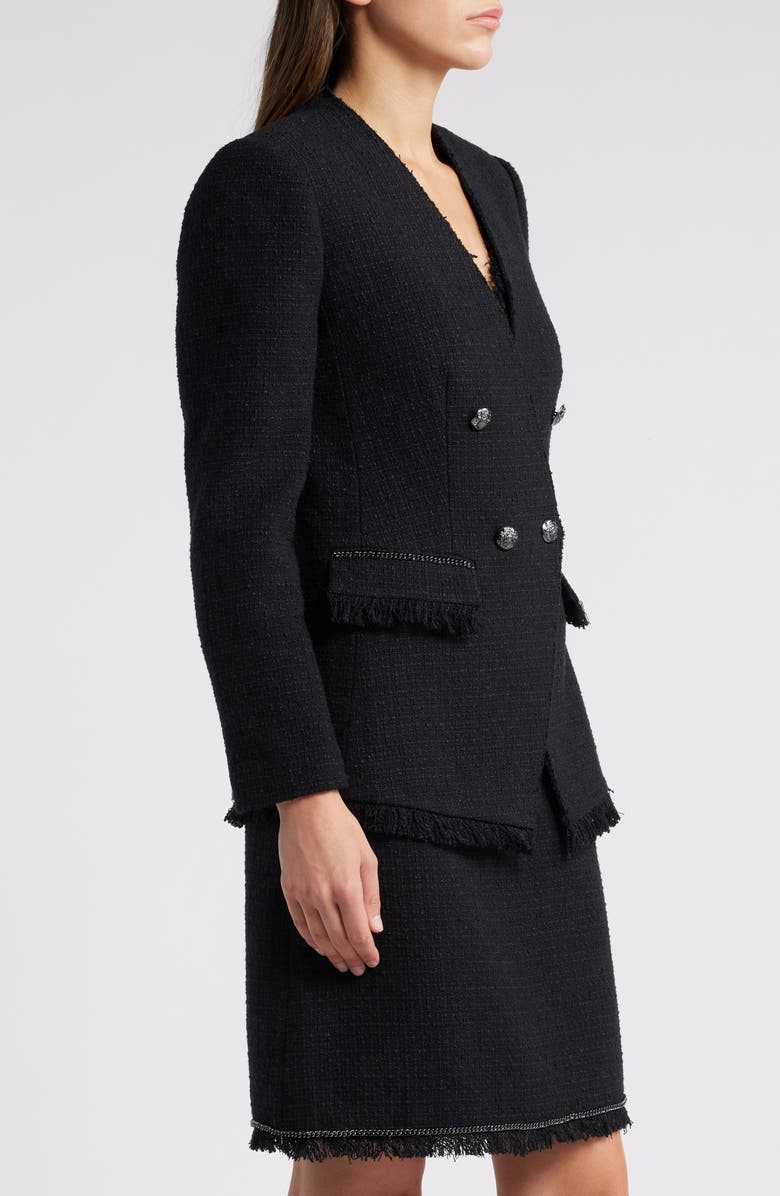 KOBI HALPERIN Blooming Double Breasted Wool Blend Tweed Jacket, Alternate, color, 