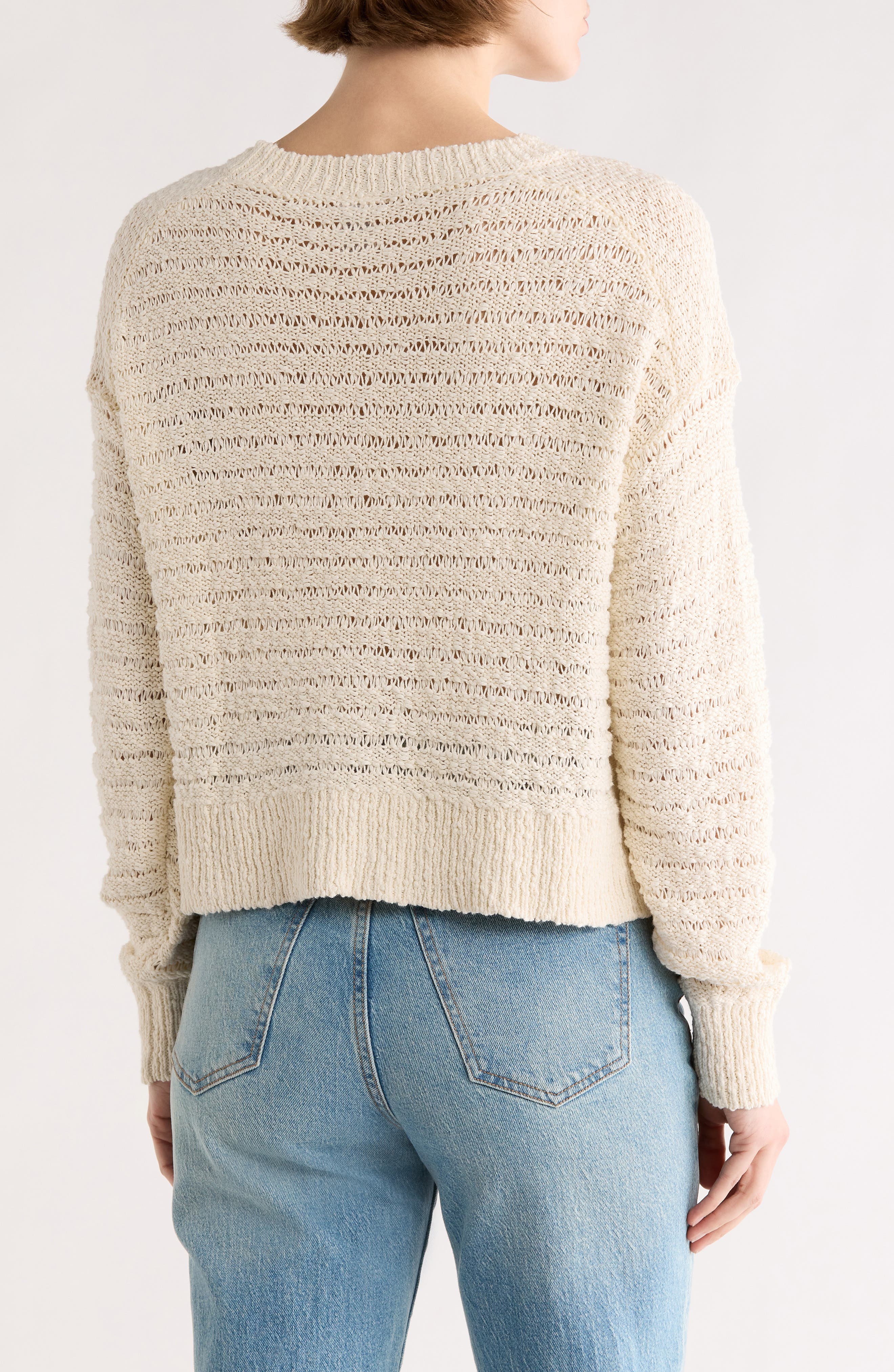Open Stitch Cotton Sweater - image 4