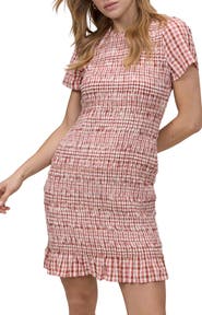 Nobody's Child Martha Gingham Smocked Cotton Minidress