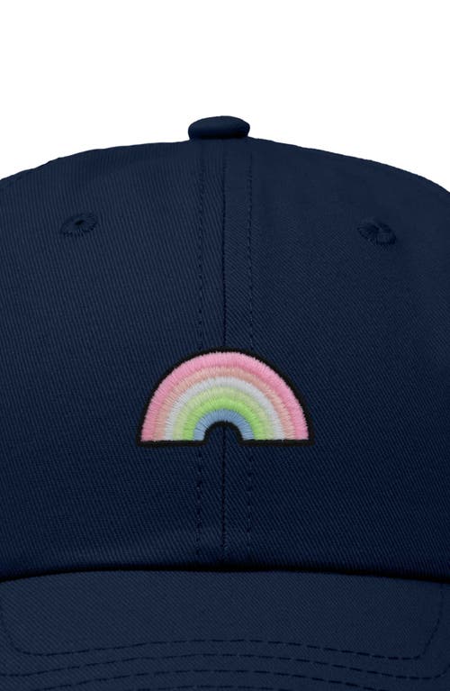 Dalix Rainbow Hat In Navy Blue