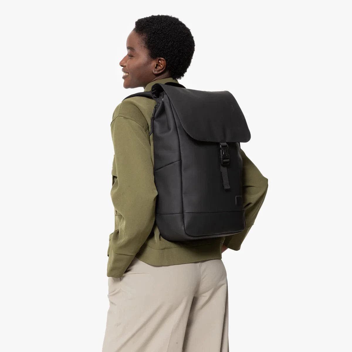 Eastpak Yarin Cnnct F Matte Black Backpack, Alternate, color, Black