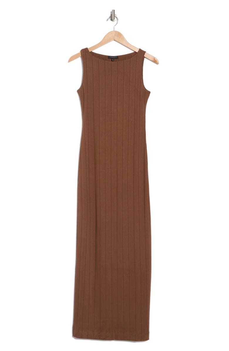 rag & bone Marie Wide Rib Tank Maxi Dress, Alternate, color, Cocoa