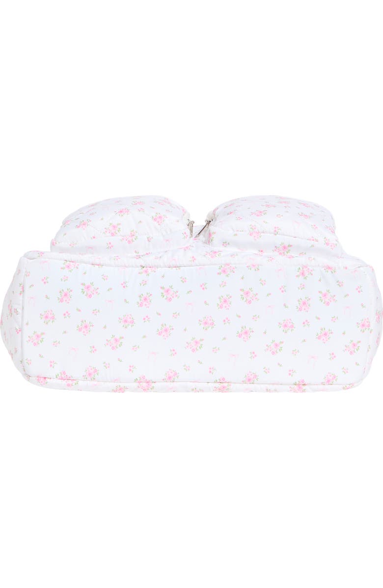 Madden Girl Quilted Duffle Bag, Alternate, color, Pink Ditsy