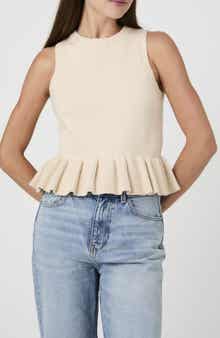Ruffle Hem Sweater Vest