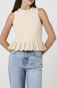 French Connection Ruffle Hem Sweater Vest