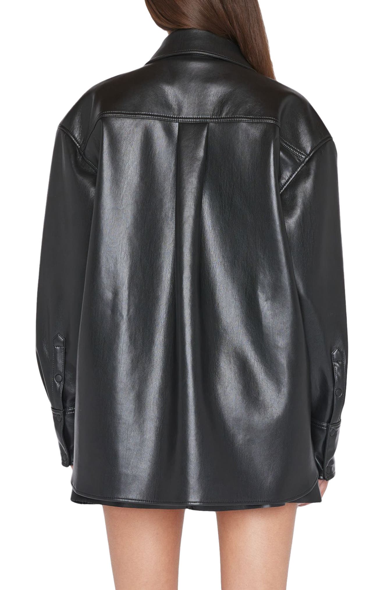 Reycled Leather Shirt Jacket - image 2