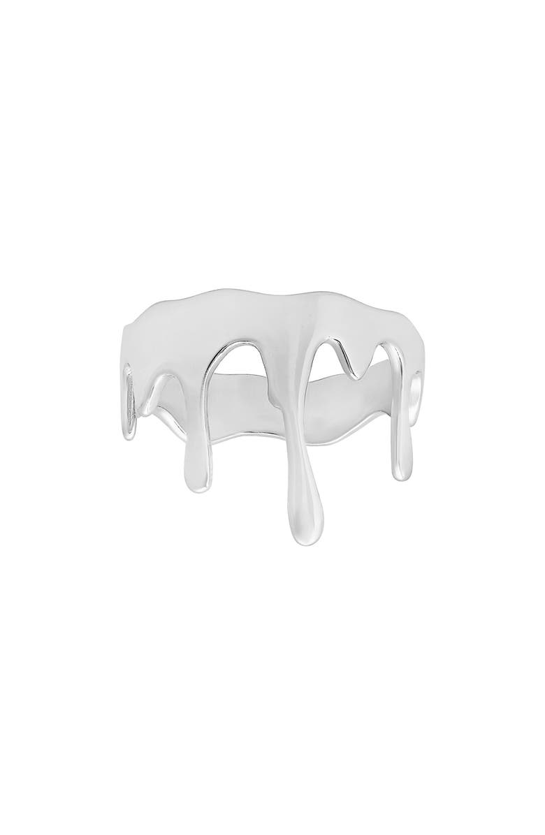 Queen Jewels Melting Band Ring, Main, color, Silver