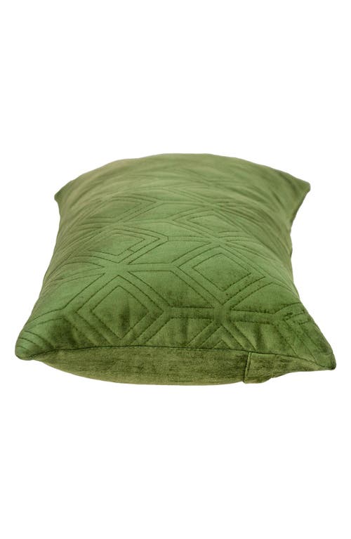 Parkland Collection Tufted Velvet Decorative Pillow In Olive