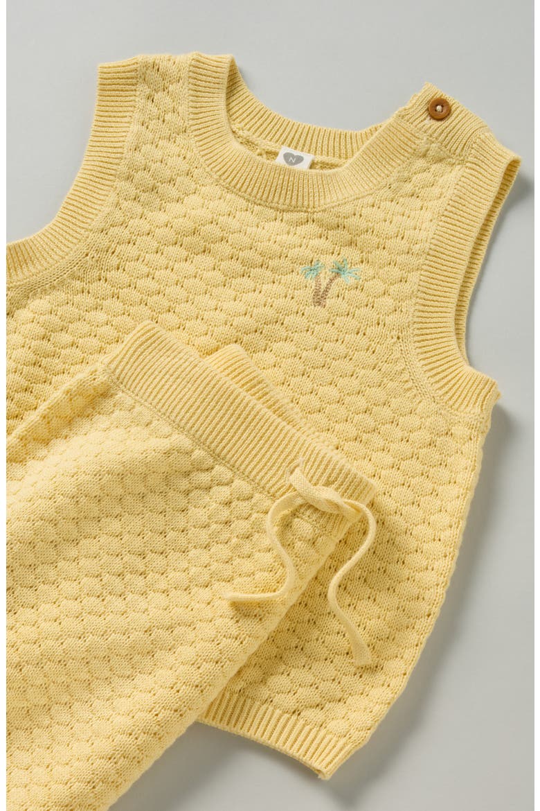Sweater Tank & Shorts Set, Alternate, color, YELLOW SUNLIGHT PALM TREESDNU