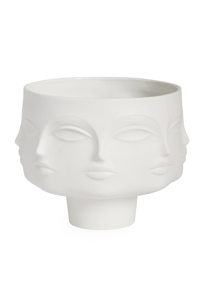 Dora Maar Pedestal Serving Bowl, Main, color, White