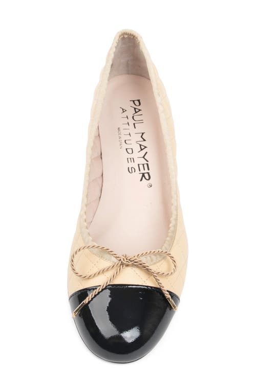 Paul Mayer Cap Toe Quilted Wedge Pump In Multi