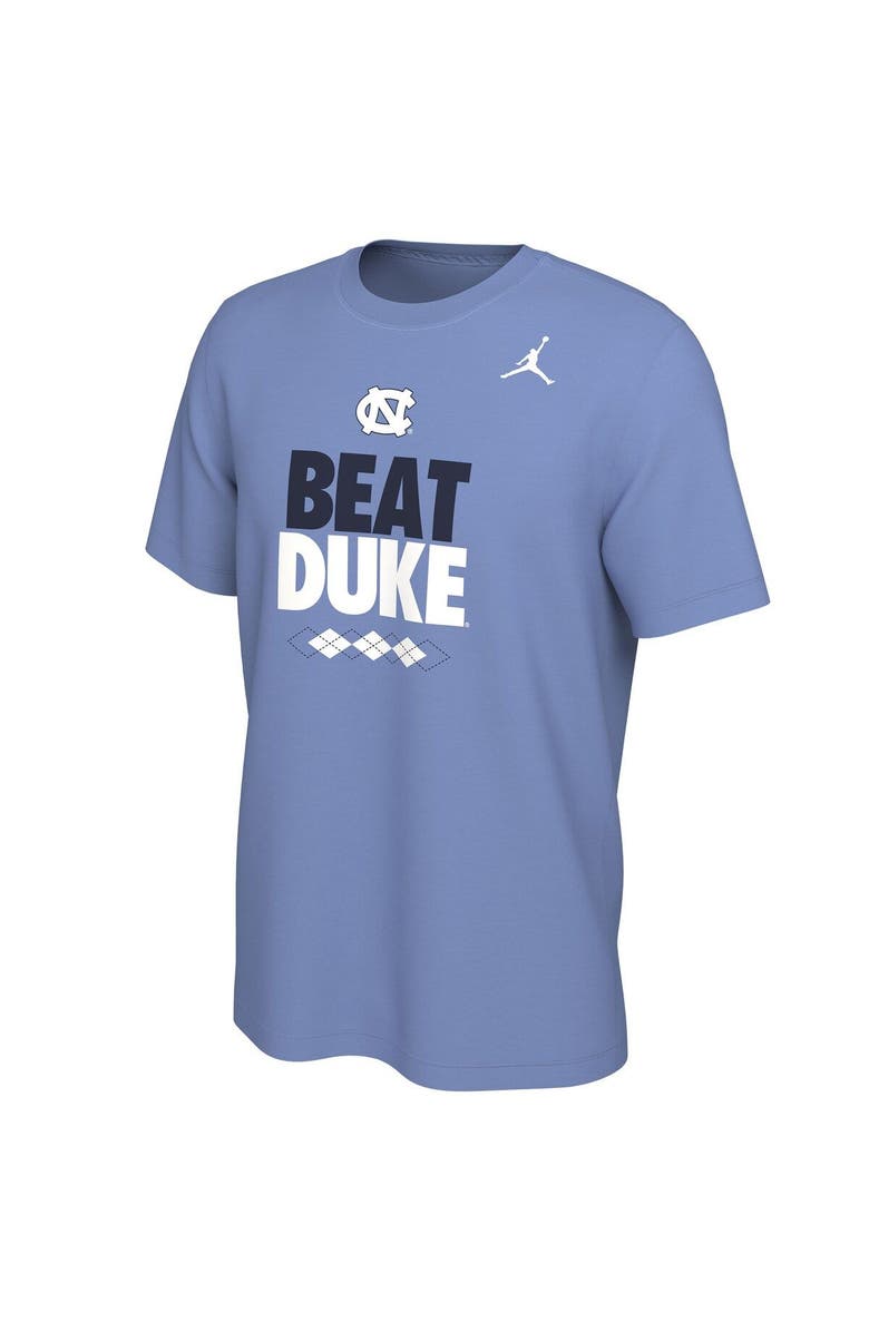 Nike Men's Jordan Brand Carolina Blue North Carolina Tar Heels Beat Duke Basketball Rivalry T-Shirt, Alternate, color, 