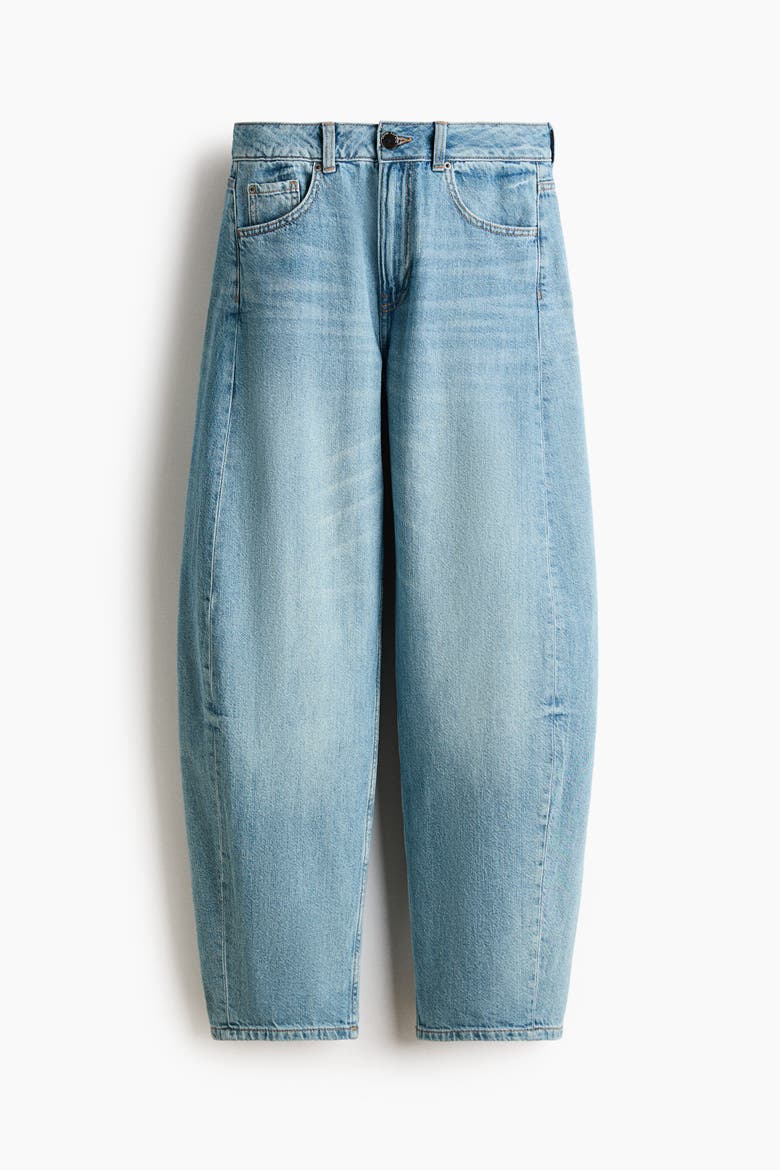 Barrel High Waist Jeans, Alternate, color, Light denim blue