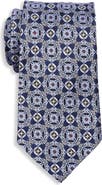 Oak Hill Premium by DXL Big & Tall Vintage Medallion Silk Tie