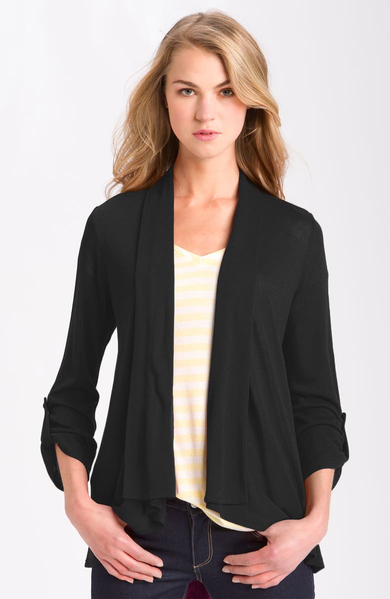 MOD.lusive by Bobeau MOD.lusive Roll Sleeve Cardigan, Main, color, 