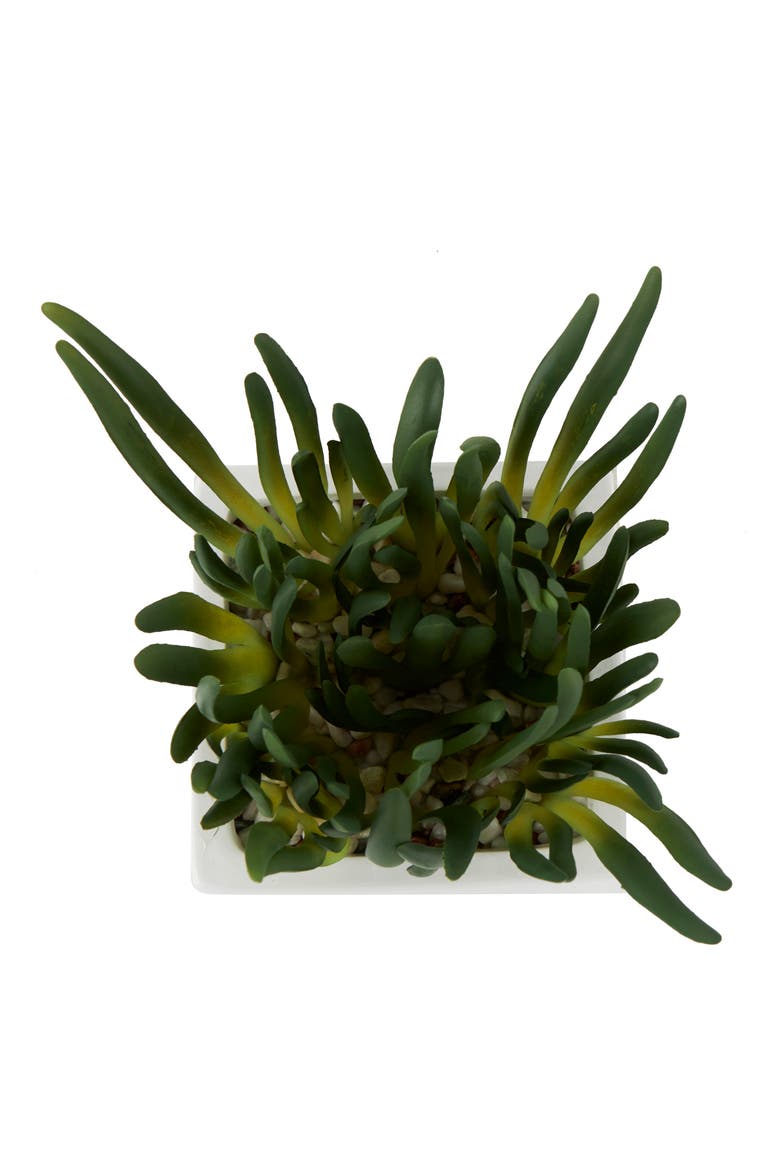 Green Faux Foliage Artificial Potted Plant, Alternate, color, GREEN
