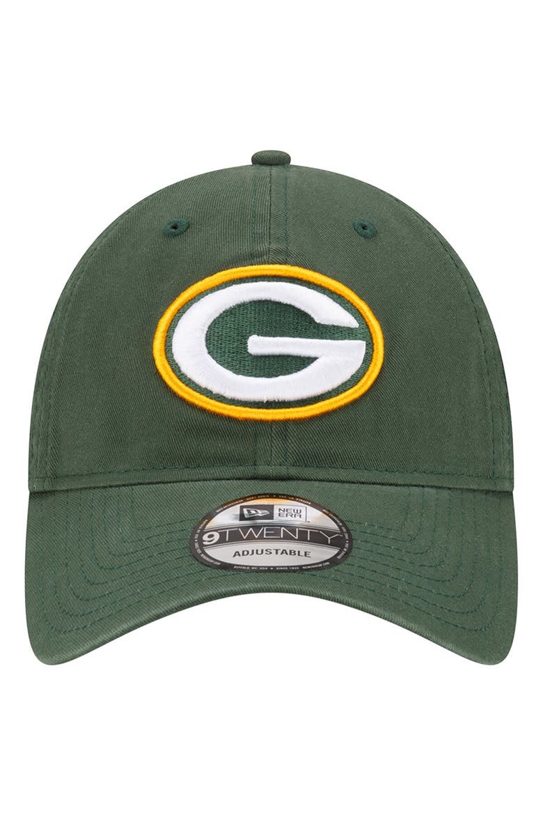 Men's New Era  Green Green Bay Packers Distinct 9TWENTY Adjustable Hat, Alternate, color, Green