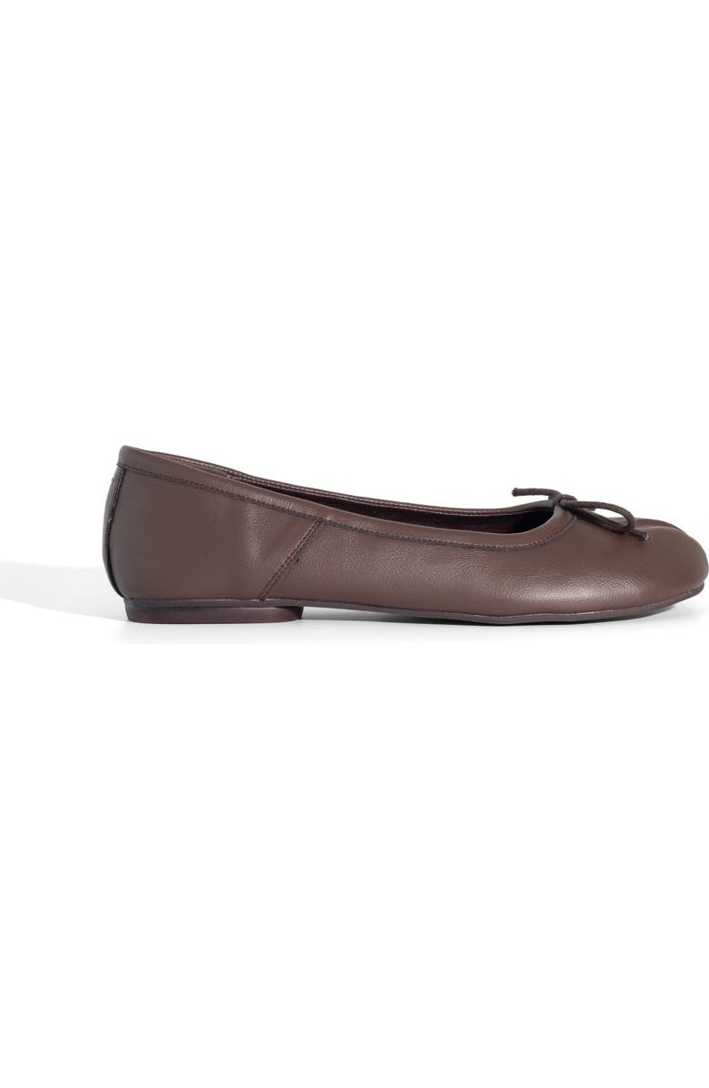 Therapy Australia HOSHI Tabi Toe Ballet Flat, Alternate, color, Chocolate Pu