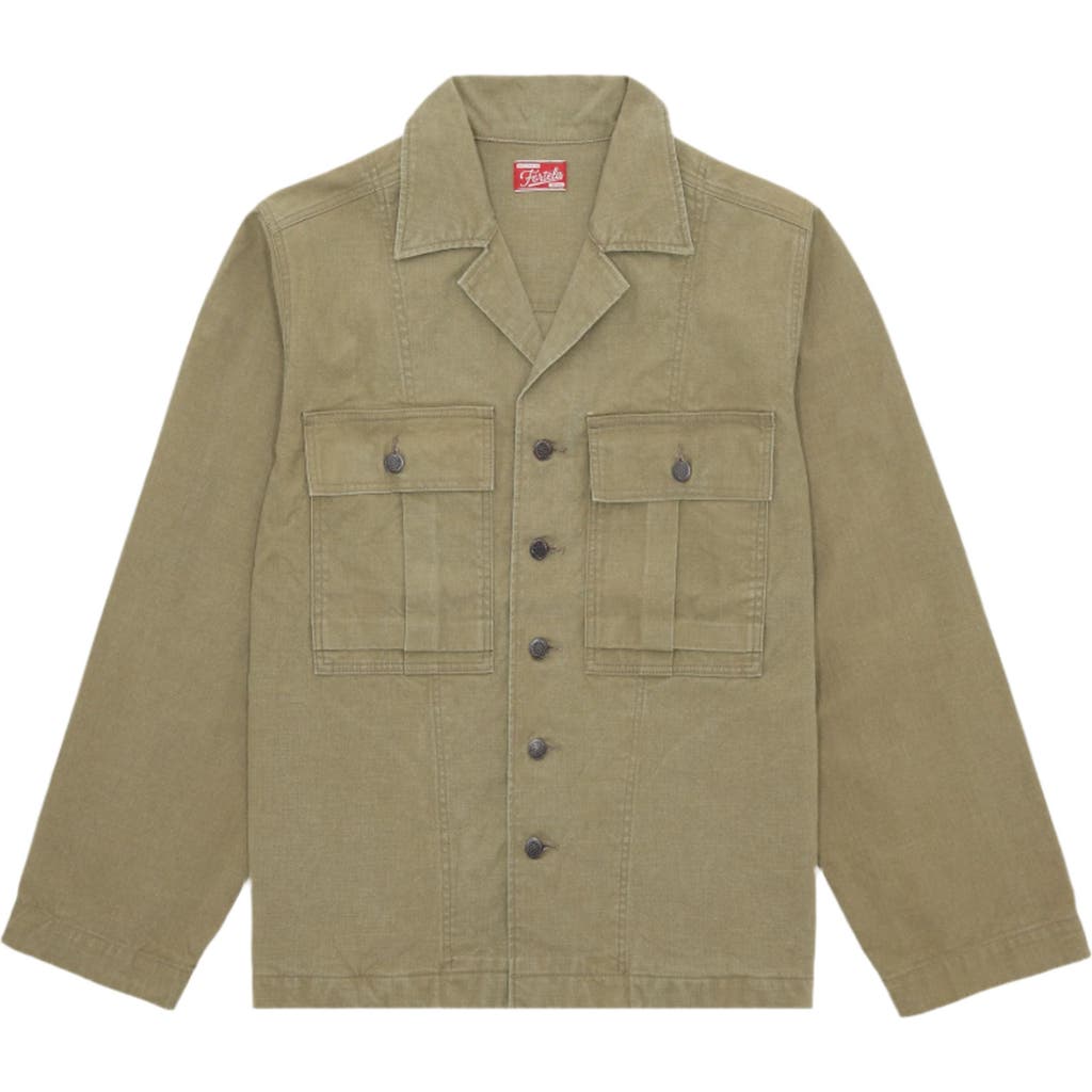 Fortela Richard Japan Cotton Overshirt In Green