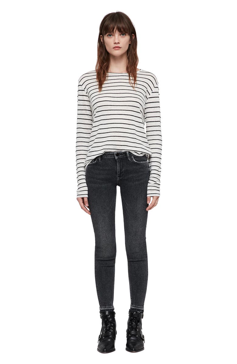 AllSaints Mast Ankle Skinny Jeans, Alternate, color,