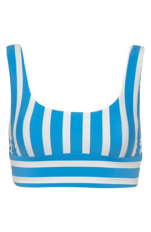 Maaji Azure Stripes Donna Reversible Bikini Top In Bright Blue
