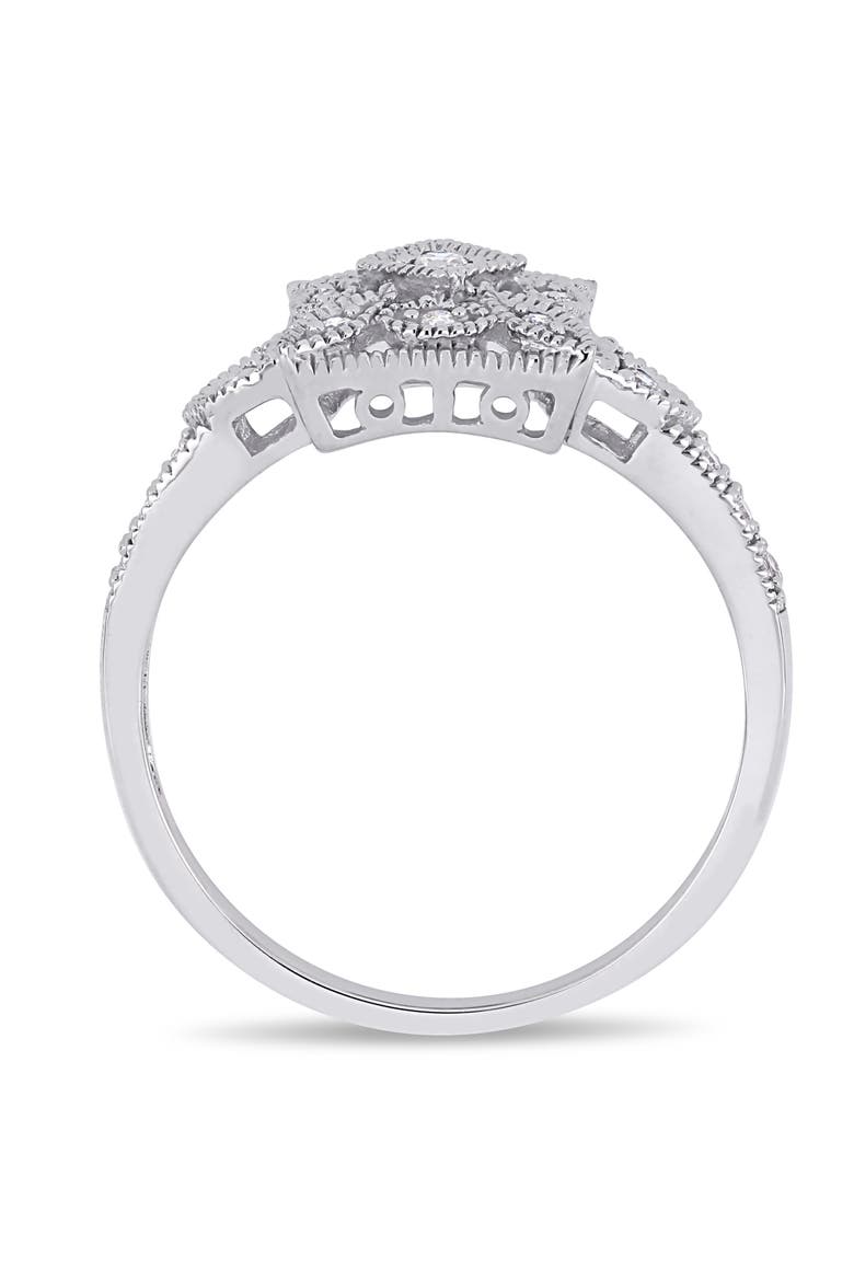 Diamond Vintage Ring 10k White Gold, Alternate, color, White Gold