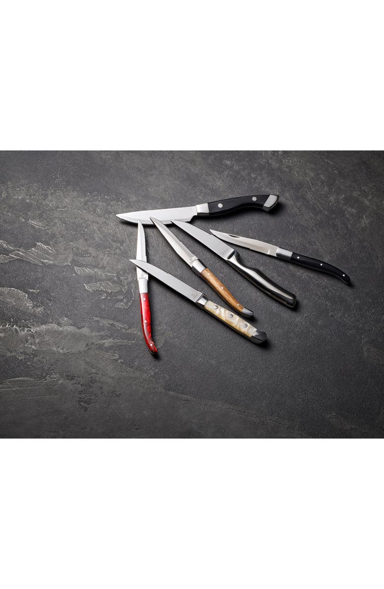 Fortessa Provencal Blonde 6-Piece Serrated Steak Knife Set, Alternate, color, Brown