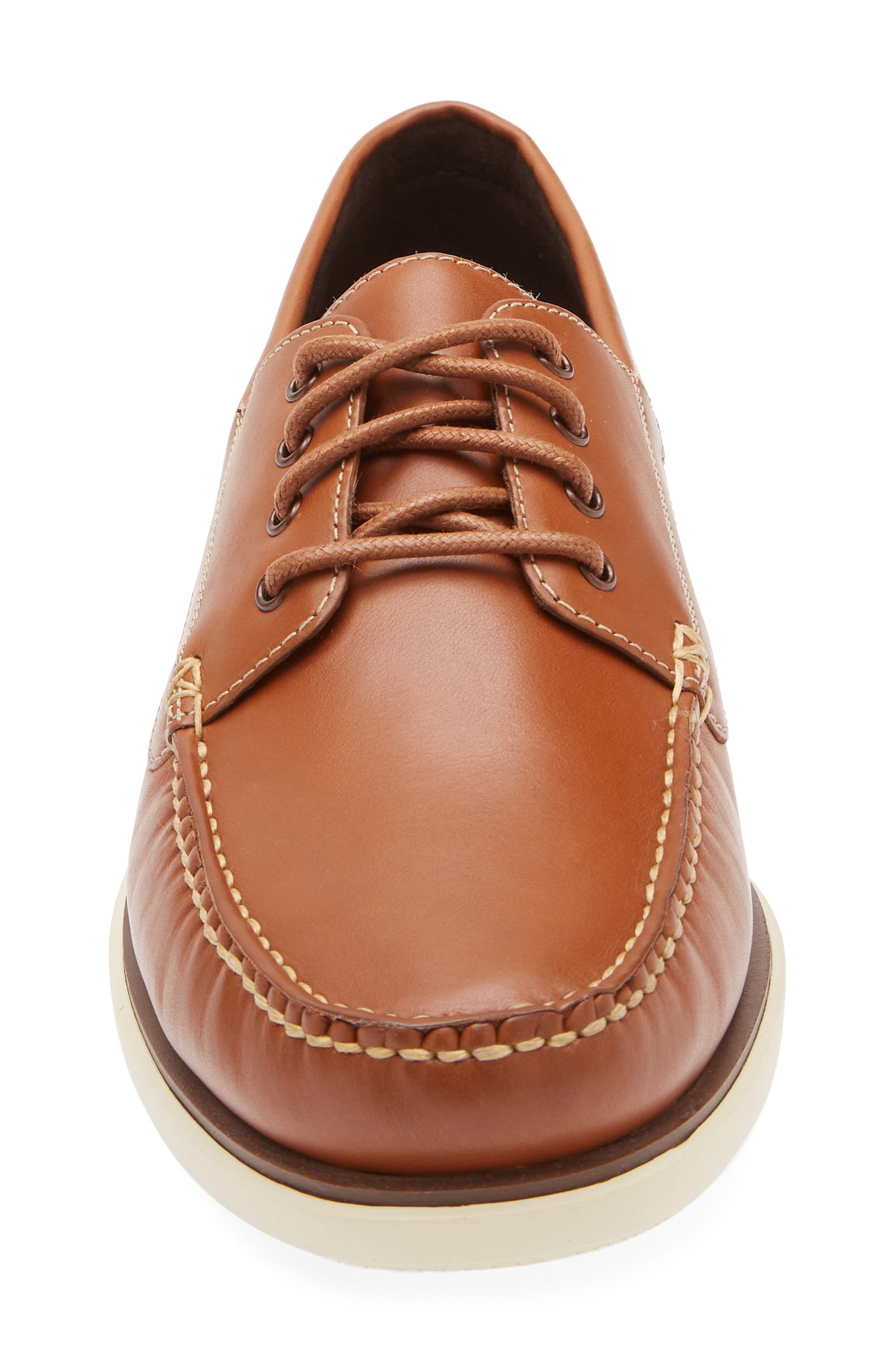 Cole Haan Grand 4-Eye Boat Shoe, Alternate, color, British Tan / Angora